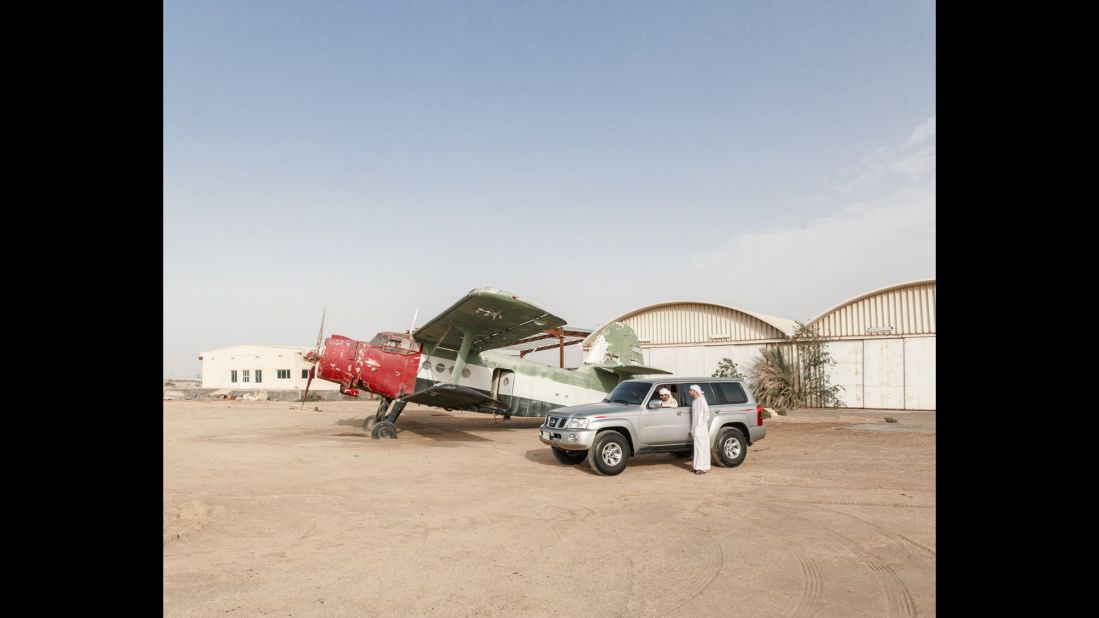 Two brothers stop at an old airfield near a drifting meet in Umm al-Quwain.