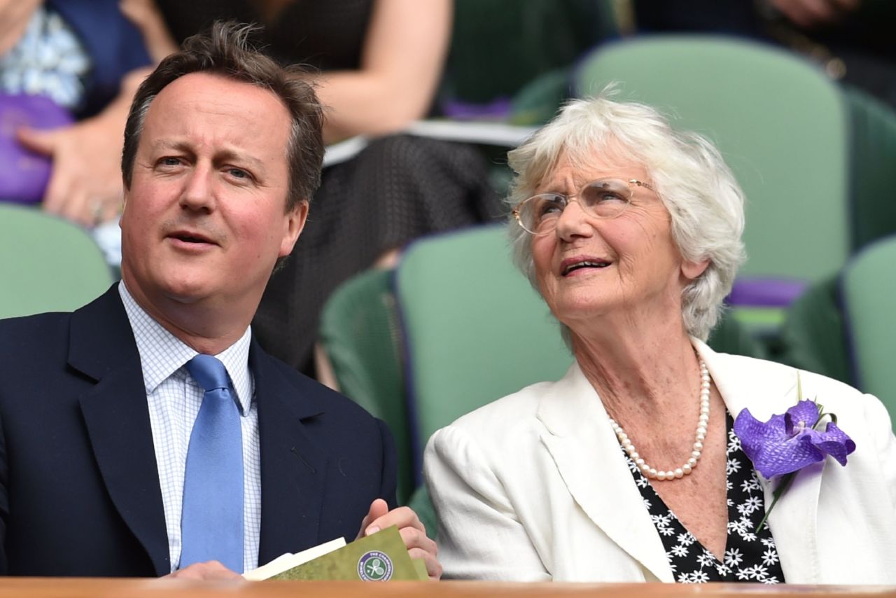British Prime Minister David Cameron took his mother Mary to see if Murray could secure a second Wimbledon title.<br />
