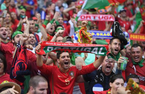 Portugal fans were in good voice ahead of the tie.