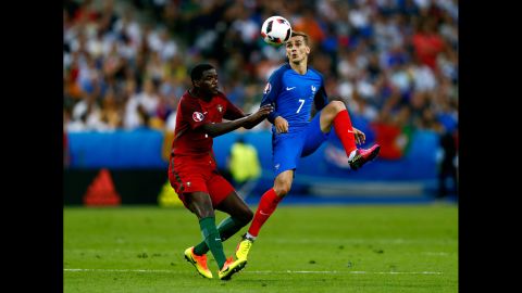  France's top scorer Griezmann found it difficult to make an impression during a tight first half.