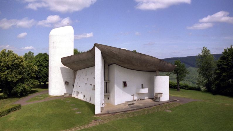 The architectural work of Le Corbusier is an "outstanding contribution to the modern movement." The UNESCO-designated site covers 17 spots in seven countries. Built over the course of a half century, Le Corbusier's works include the Chapelle Notre-Dame du Haut in France (shown here) and the house of Dr. Curutchet in La Plata, Argentina.<br />