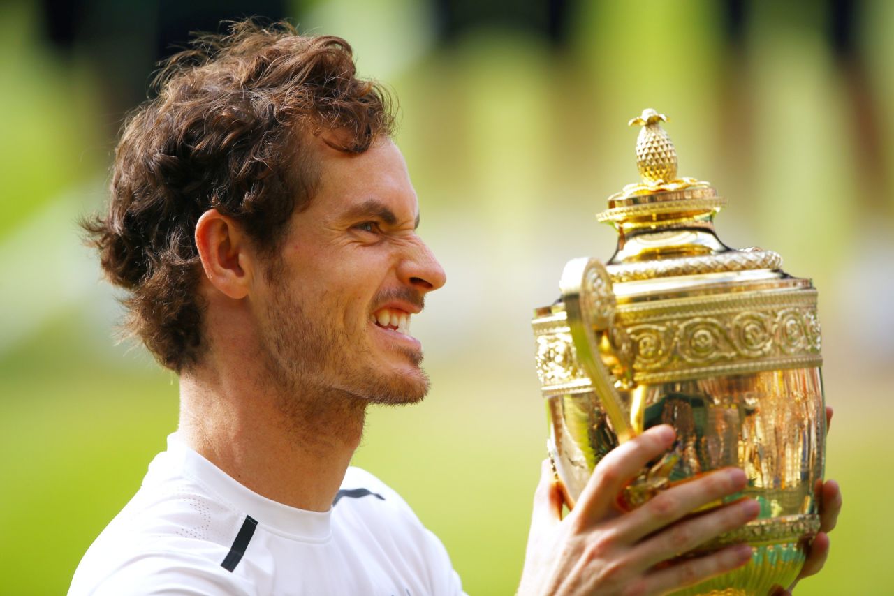 Murray lifted the famous trophy -- his third grand slam title. 