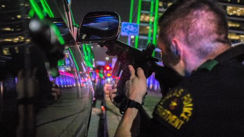 "You see the intensity, the hyper vigilance," Moore said, about the photographs he captured of the shootout.
