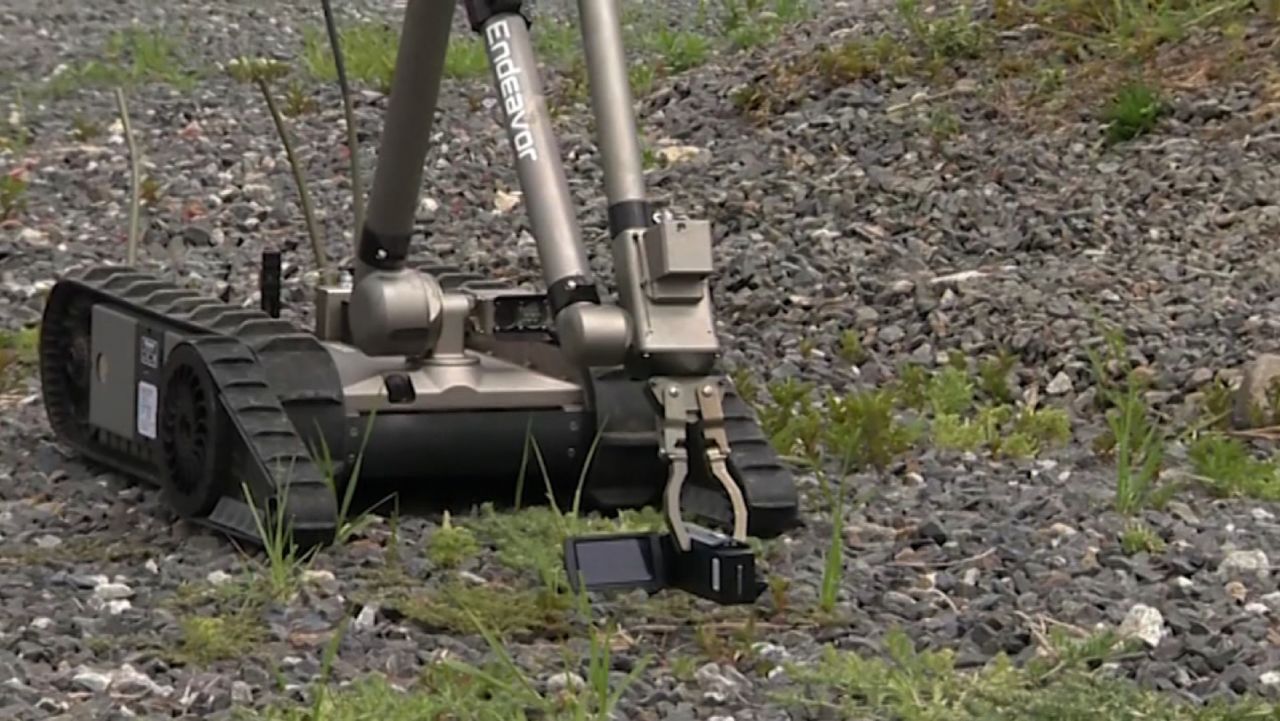 CNN's Sara Sidner shows you what a pound of C-4 on a robot arm does in light of the Dallas Police tactic against a sniper.