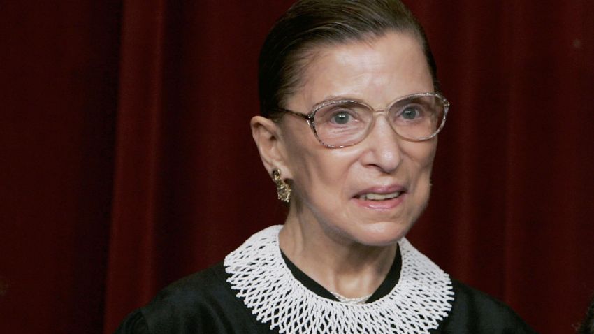 U.S. Supreme Court Justice Ruth Bader Ginsburg smiles during a photo session with photographers at the U.S. Supreme Court March 3, 2006 in Washington DC.