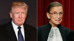 Donald Trump and Justice Ruth Bader Ginsburg