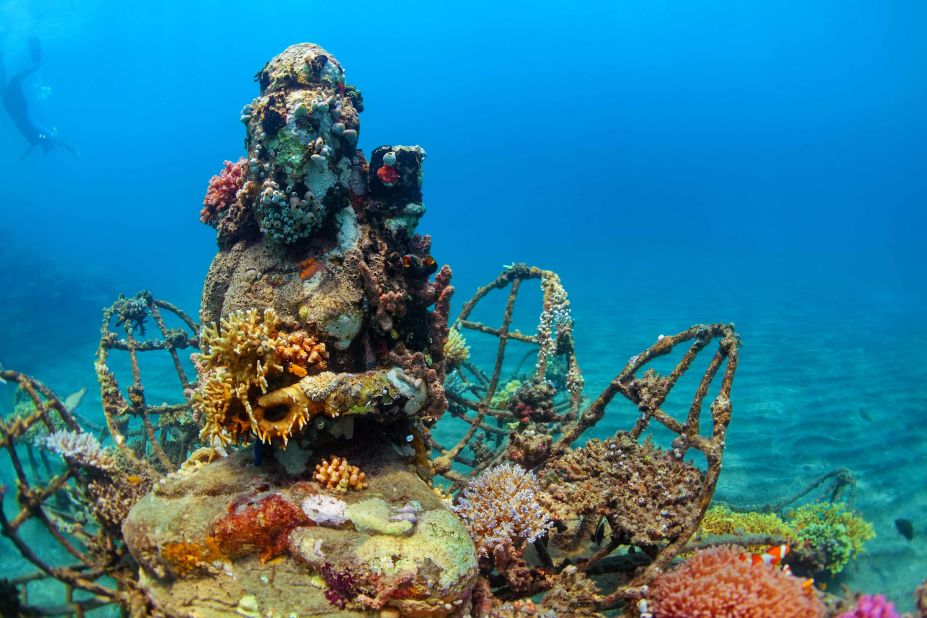 Bali's Pemeturan has sites for scuba diving among coral-covered Buddha statues, while ground-level offerings include beachfront resorts and restaurants.