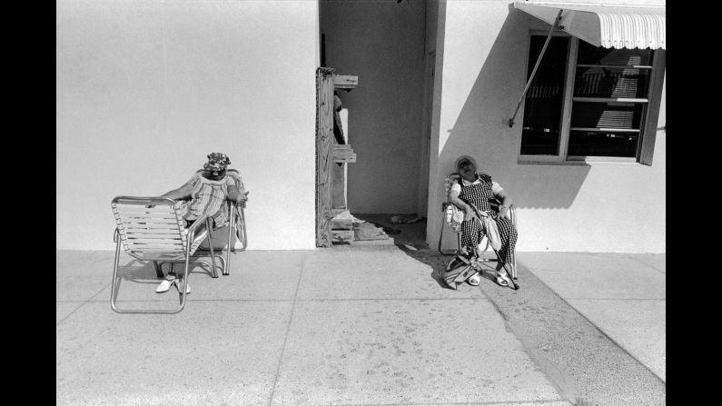 Women sit poolside along Ocean Drive in 1979. Even after all these years, Monroe says friends, family and photography often take him back to South Beach. "Suffice to say that I found the old South Beach way more interesting than it is today -- in every way," Monroe said. "I was photographing there a couple weeks ago and noticed that the scores of outdoor cafes obscure the art deco architecture of the hotels lining Ocean Drive."