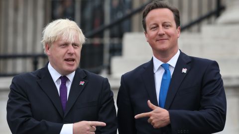 Boris Johnson (left) campaigned for Leave, while prime minister David Cameron supported Remain.