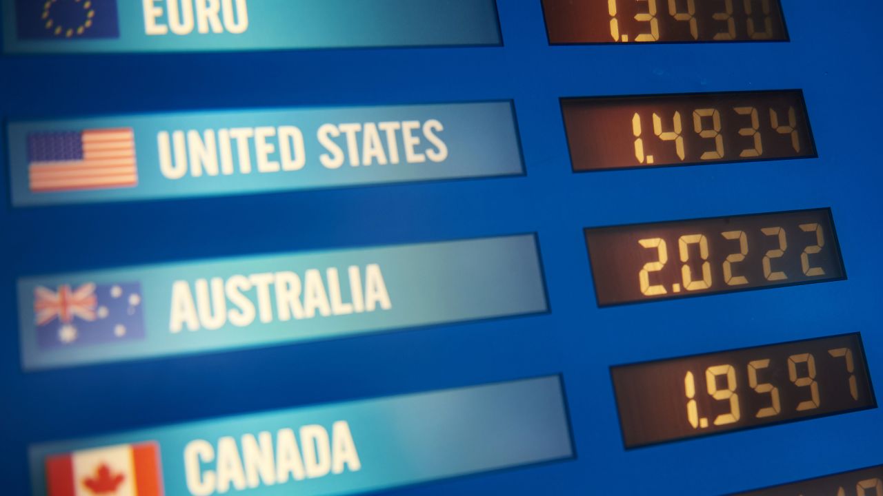 The exchange rate for the pound plummeted following the referendum.