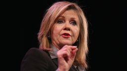 Rep. Marsha Blackburn speaks to guests at the Iowa Freedom Summit on January 24, 2015, in Des Moines, Iowa.