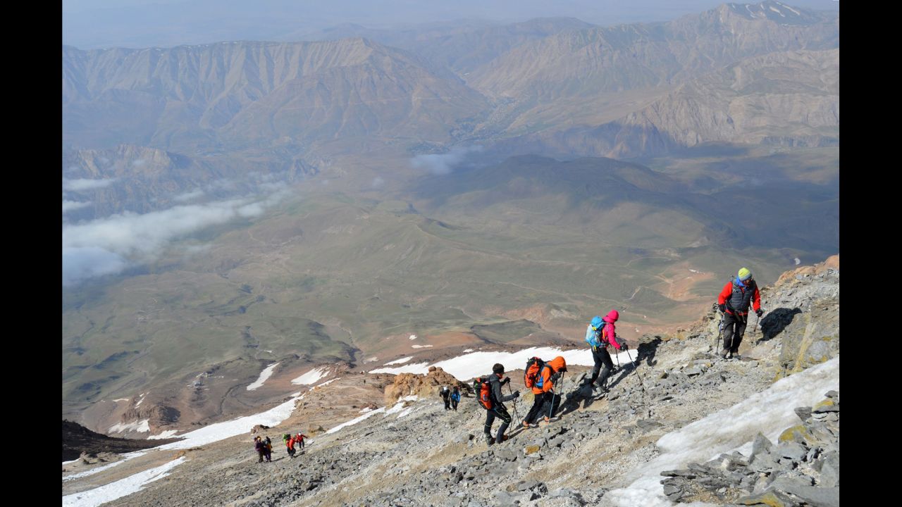 In July, a group of French and Iranian climbers ascended Iran's highest peak, Mount Damavand, as a way of building closer scientific ties between the two countries and to promote Iranian tourism. The mountain is 5,671 meters tall (18,606 feet).