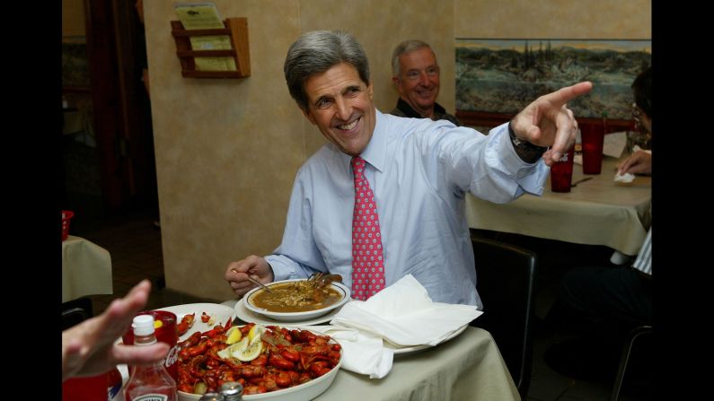 Current U.S. Secretary of State John Kerry was running for president in 2004 when he stopped to eat lunch at Deanie's Seafood restaurant in New Orleans.