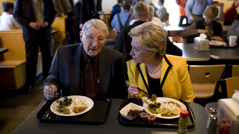 Current Democratic presumptive presidential nominee Hillary Clinton's first attempt at the presidency in 2008 included a stop to eat with South Carolina state Rep. Jimmy Bales at Doc's Barbeque and Southern Buffet in Columbia, South Carolina.