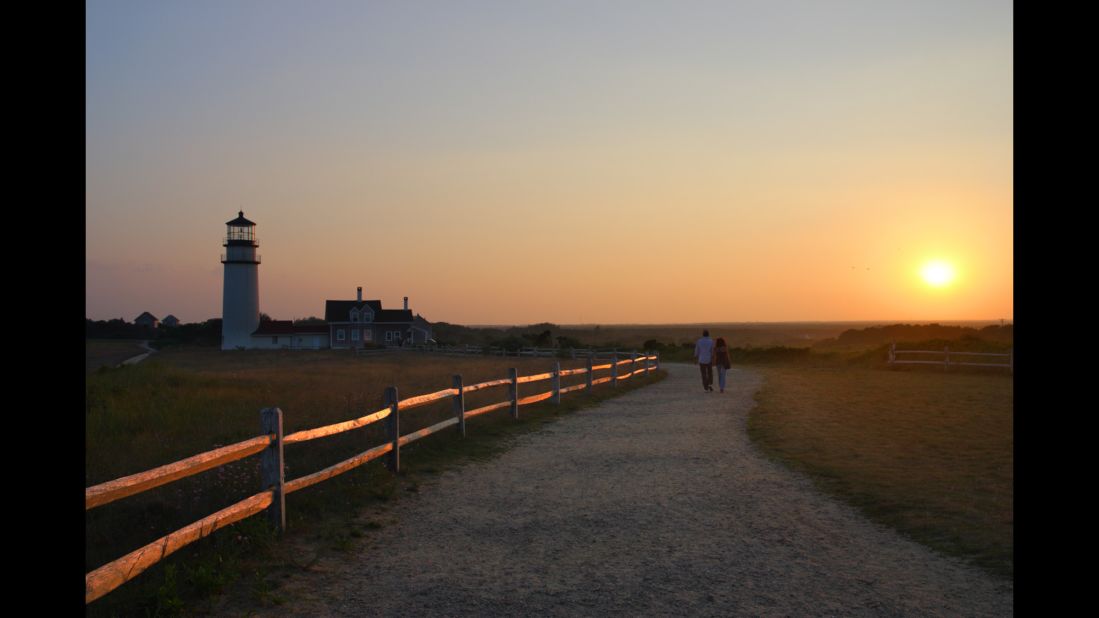 The national seashore is home to numerous lighthouses, including Highland Light in Truro.