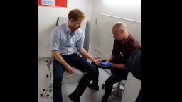 Prince Harry gets tested Thursday for HIV at a London clinic.