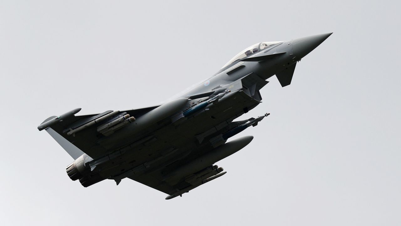 A Eurofighter Typhoon like this one mistakenly fired a missile in Estonian airspace, a NATO official says.