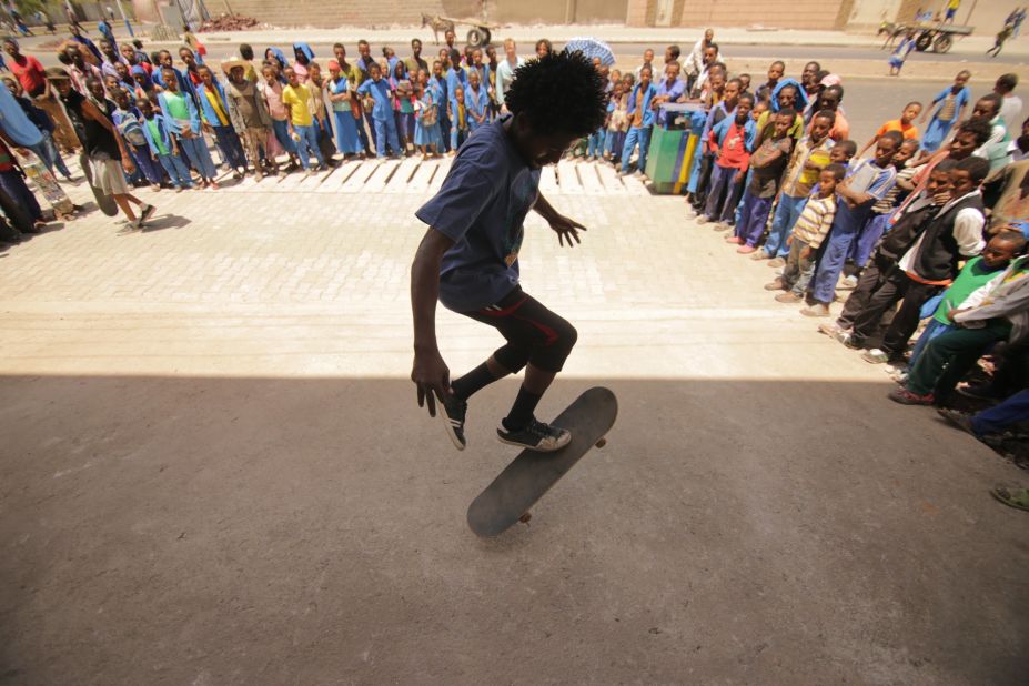 With the help of Make Life Skate Life, an NGO that helps build concrete skate parks around the world, young Ethiopians have built themselves the country's first skate park, in Addis Ababa.