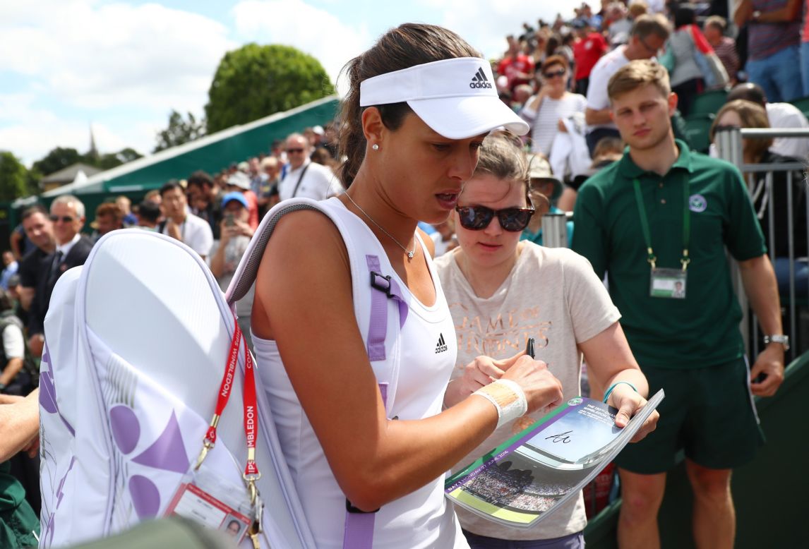 Days earlier, Ivanovic lost to Russian Ekaterina Alexandrova in the first round of Wimbledon, and later blamed her defeat on a wrist injury. 