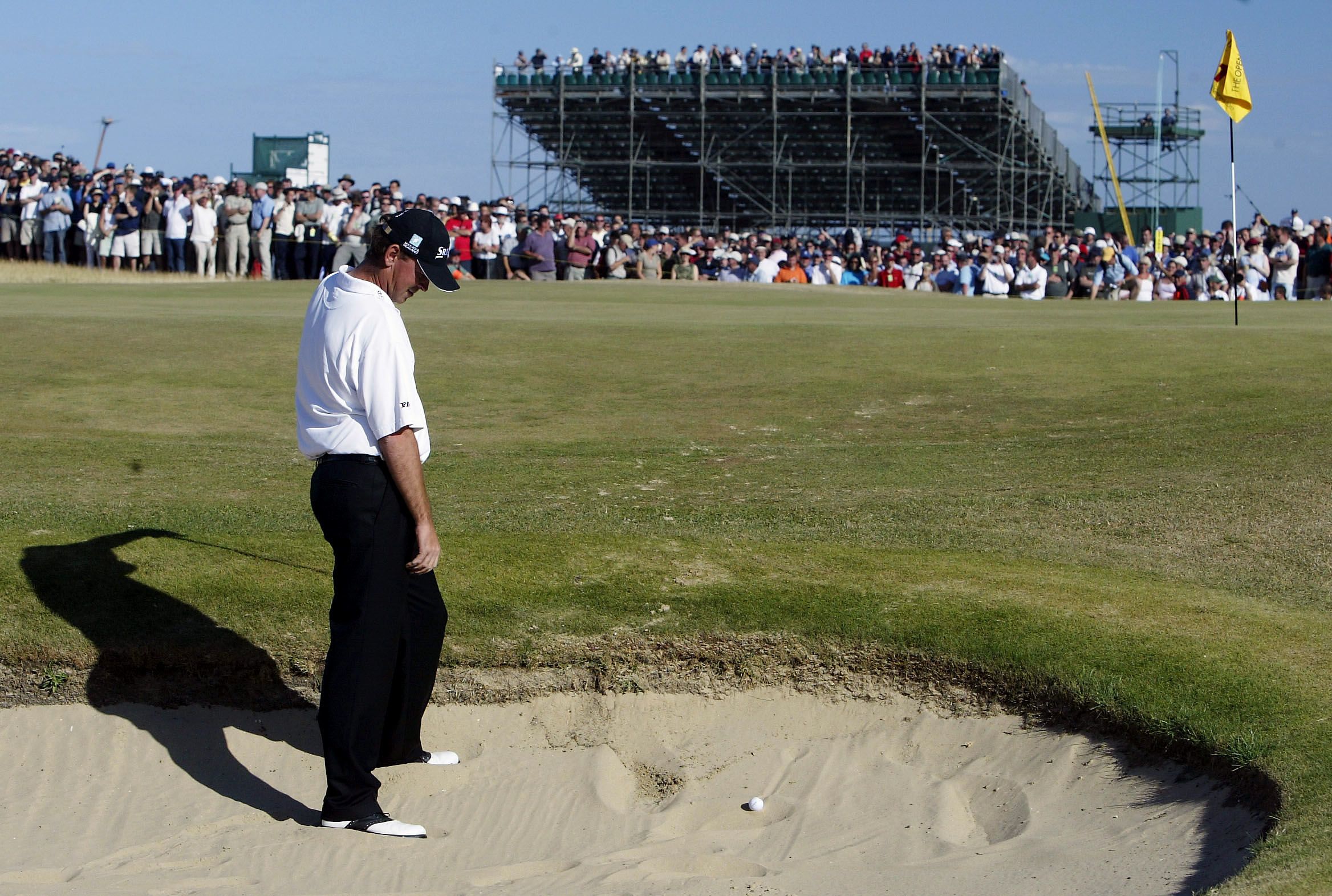 Three shots clear with four to play, Bjorn looked all set to seal a third Open Championship victory. Did the pressure get to him?  Taking <em>three </em>attempts just to get out of the bunker on the par-3 16th -- before a bogey on the 17th -- the Dane handed the title to the unheralded Ben Curtis.