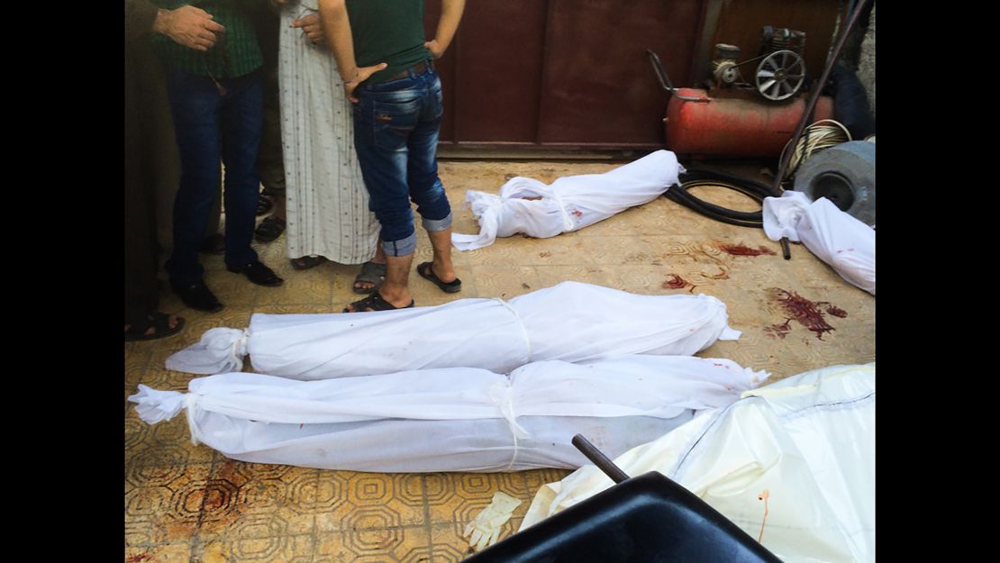 There is no morgue, so bodies are wrapped in shrouds and left until they can be taken for burial.