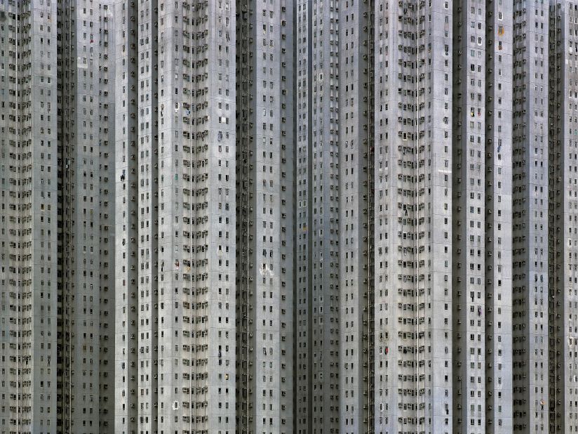 German-born photographer Michael Wolf says his architectural images of Hong Kong are "metaphors for life in megacities."