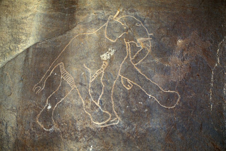 In Libya, cave engravings of elephants show that the giant mammals once called this area of North Africa their home.
