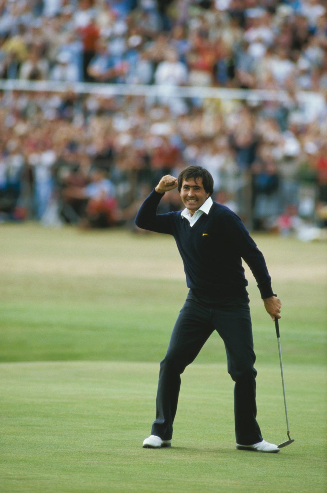 Ballesteros' iconic celebration at St. Andrews in 1984, as captured by Cannon.