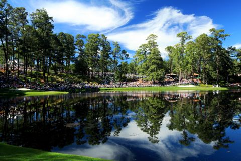 Former US President Dwight D. Eisenhower was a member of  Augusta National and several landmarks of his era remain, including Ike's Pond, the fishing lake he championed that is the focal point of the Par-3 Contest. Eisenhower's white cabin also sits near the clubhouse.