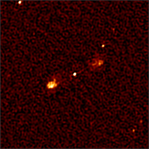 Pictured here: the first light images from the MeerKAT. The telescope array currently comprises of 16 dishes that will eventually become a part of the Square Kilometre Array.