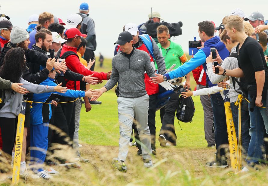 2014 champion Rory McIlroy proved popular with the fans on the last day and had his best round of the week to finish on four-under for the championship. 