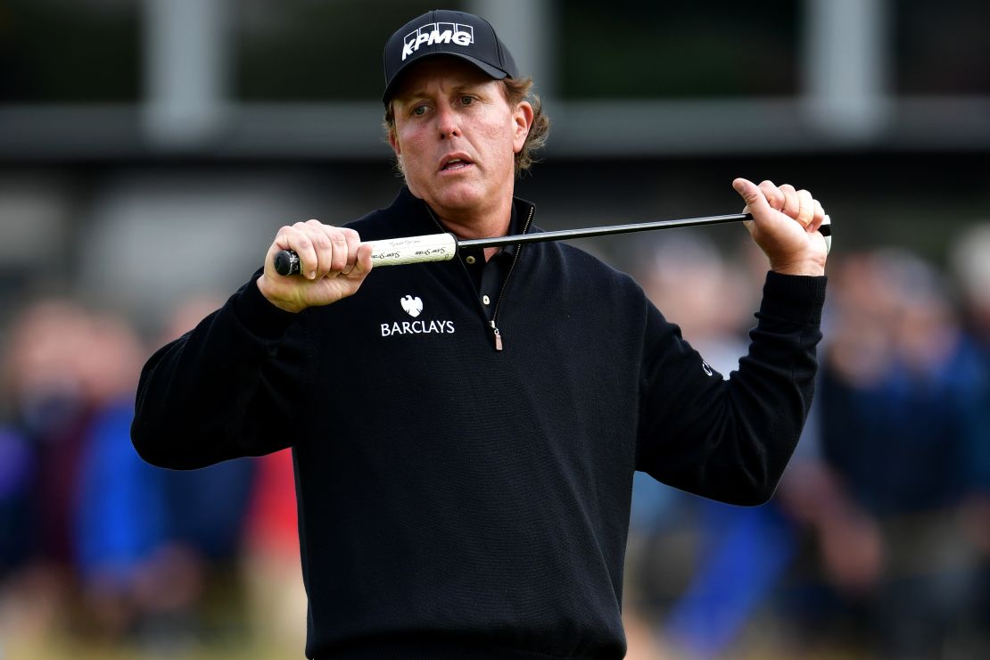 Phil Mickelson battled with Henrik Stenson on a thrilling final day of the British Open in July.