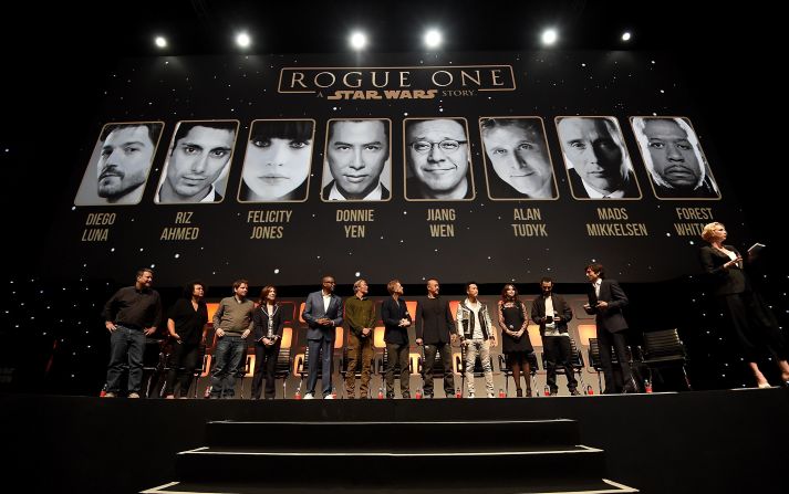The "Rogue One" panel at the "Star Wars" Celebration 2016 at ExCel on July 15 in London