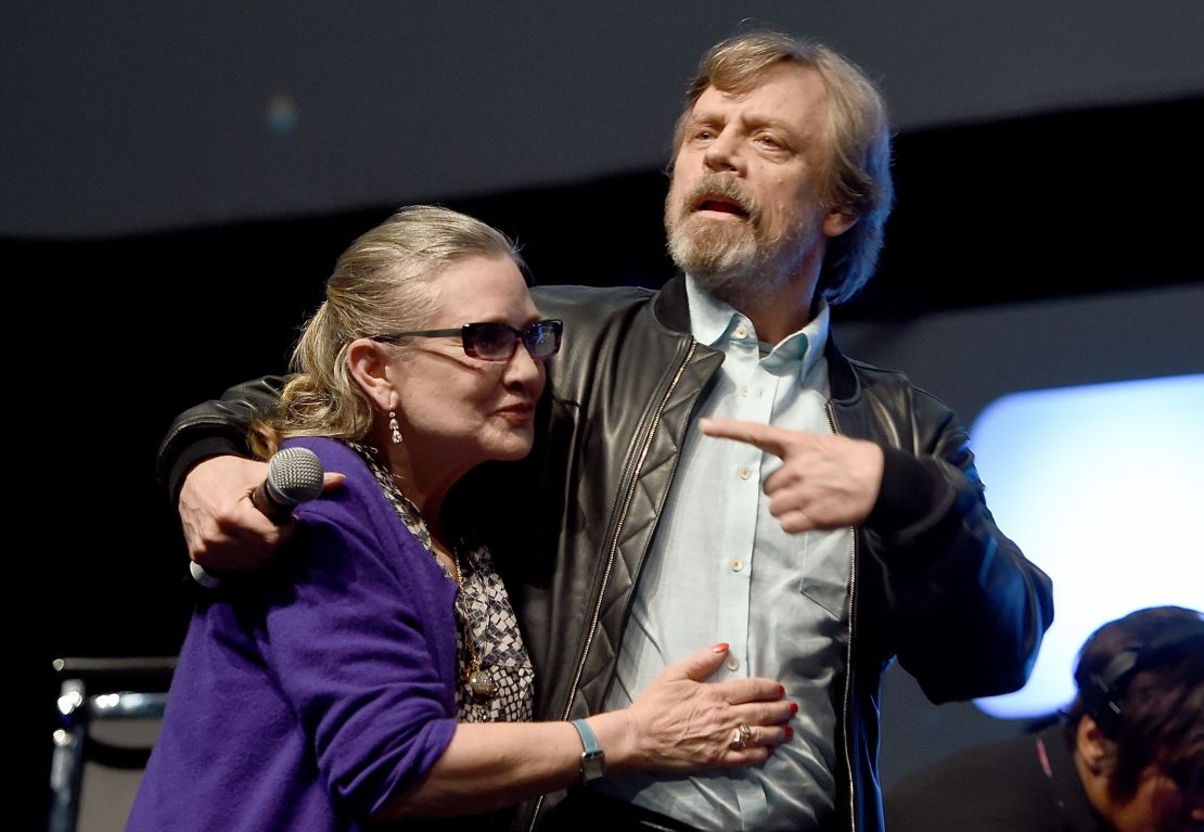 "Star Wars" actors Mark Hamill and Carrie Fisher.