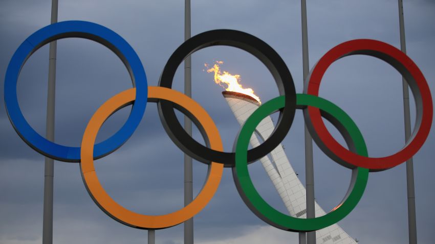 SOCHI, RUSSIA - JANUARY 27:  The Olympic Cauldron is tested by fire crews at the Sochi 2014 Winter Olympic Park in the Costal Cluster on January 27, 2014 in Sochi, Russia.  (Photo by Richard Heathcote/Getty Images)