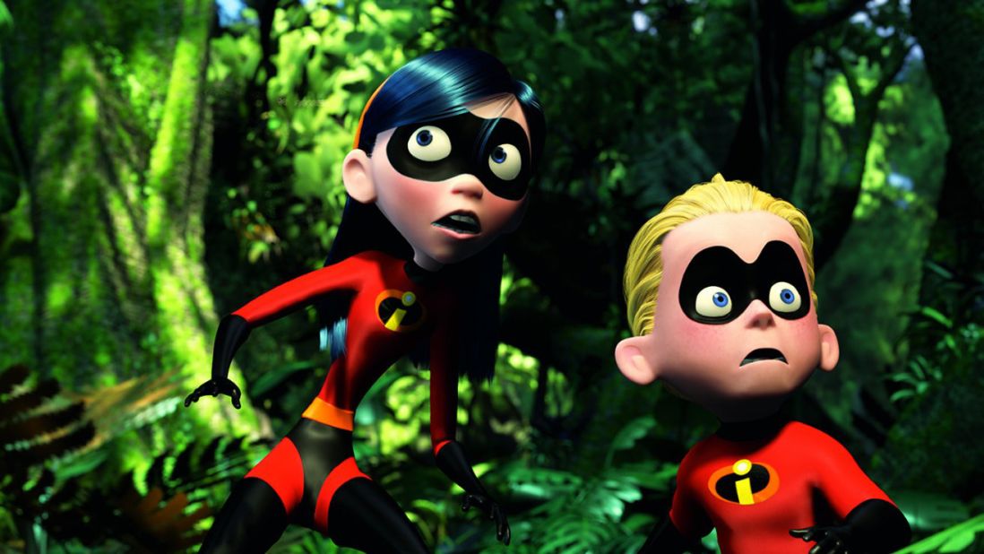 Violet and Dashiell "Dash" Parr in "The Incredibles," in which Violet has a superpower that allows her to turn instantly invisible.