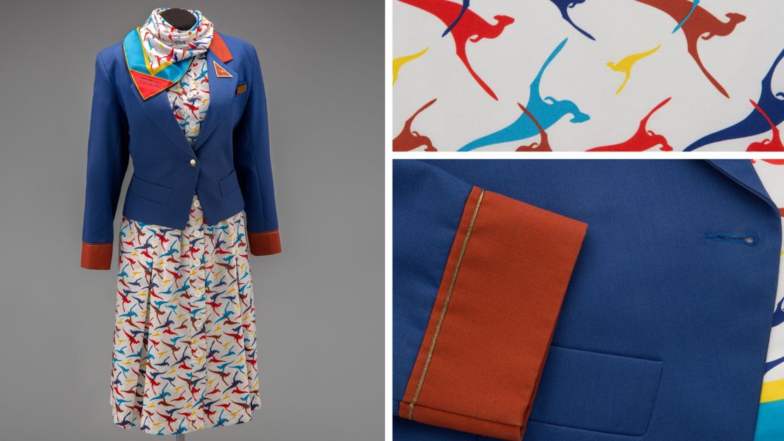 Yves Saint Laurent designed this jacket and dress combo with kangaroo print. 