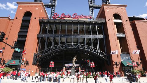 Busch Stadium, home of the St. Louis Cardinals. A former Cardinals executive has been sentenced for hacking into the player database of the Houston Astros.