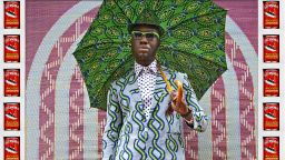 Afrikan Boy (2012) by Hassan Hajjaj. A new exhibition is looking at the suave, camp and gloriously stylish world of the black male dandy.  These dandies dress to flip conventional notions of class, taste, gender and sexuality. 
