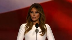 Melania Trump's speech brouhaha has social media LOLing. CNN'S Jeanne Moos has the best tweets.    Melania's Mess   A twitterstorm erupts over Melania Trump's speech. We compile our favorites. Will focus on the #FamousMelaniaTrumpQuotes jokes. We also detour to Queen complaining about the Donald making his grand entrance to their song , "We are the Champions." Added bonus...Melania inadvertently rickrolled her audience in mid speech. Quite funny when you juxtapose her bite from the speech with "Never Gonna Give You Up."