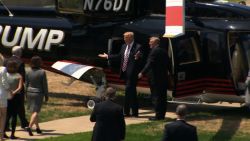 Trump helicopter arrival