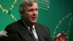 WASHINGTON, DC - APRIL 12:  U.S. Agriculture Secretary Tom Vilsack participates in a discussion on "The Opioid Epidemic" on April 12, 2016 in Washington, DC. Secretary Vilsack joined the discussion at the Summit on Mental Health and Addiction, hosted by The Atlantic.  (Photo by Alex Wong/Getty Images)