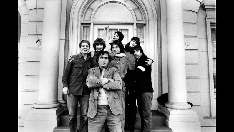 Marshall poses with the stars of some of his TV shows in 1978. Behind Marshall, from left, are Ron Howard, Penny Marshall, Robin Williams, Cindy Williams, Pam Dawber and Henry Winkler. 