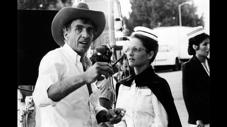 Marshall directs Pamela Reed on the set of "Young Doctors in Love" in 1982.