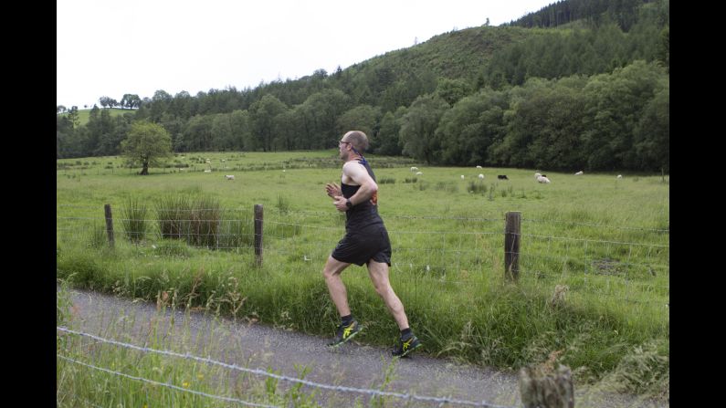 The race winds through verdant, rolling, sheep-speckled hills.