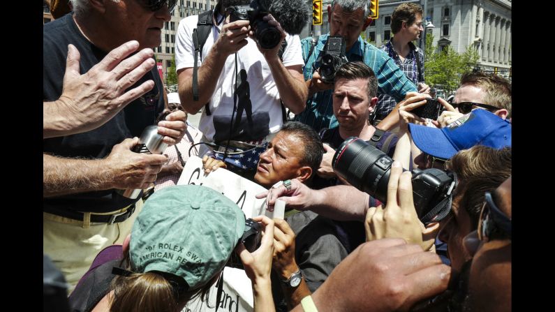 People have a conversation about race in Public Square.