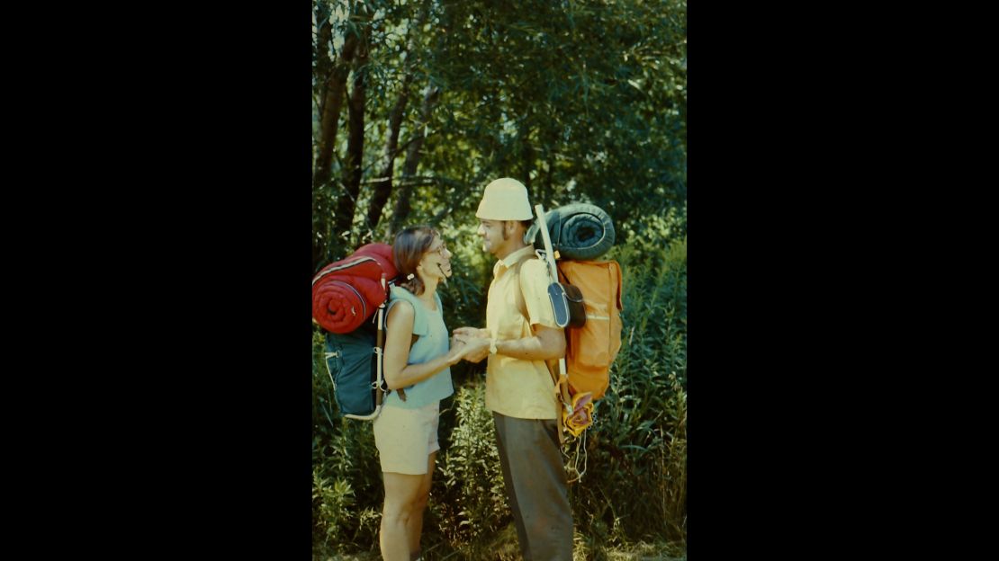 Rex and Nancy Woods camping as a young couple. 