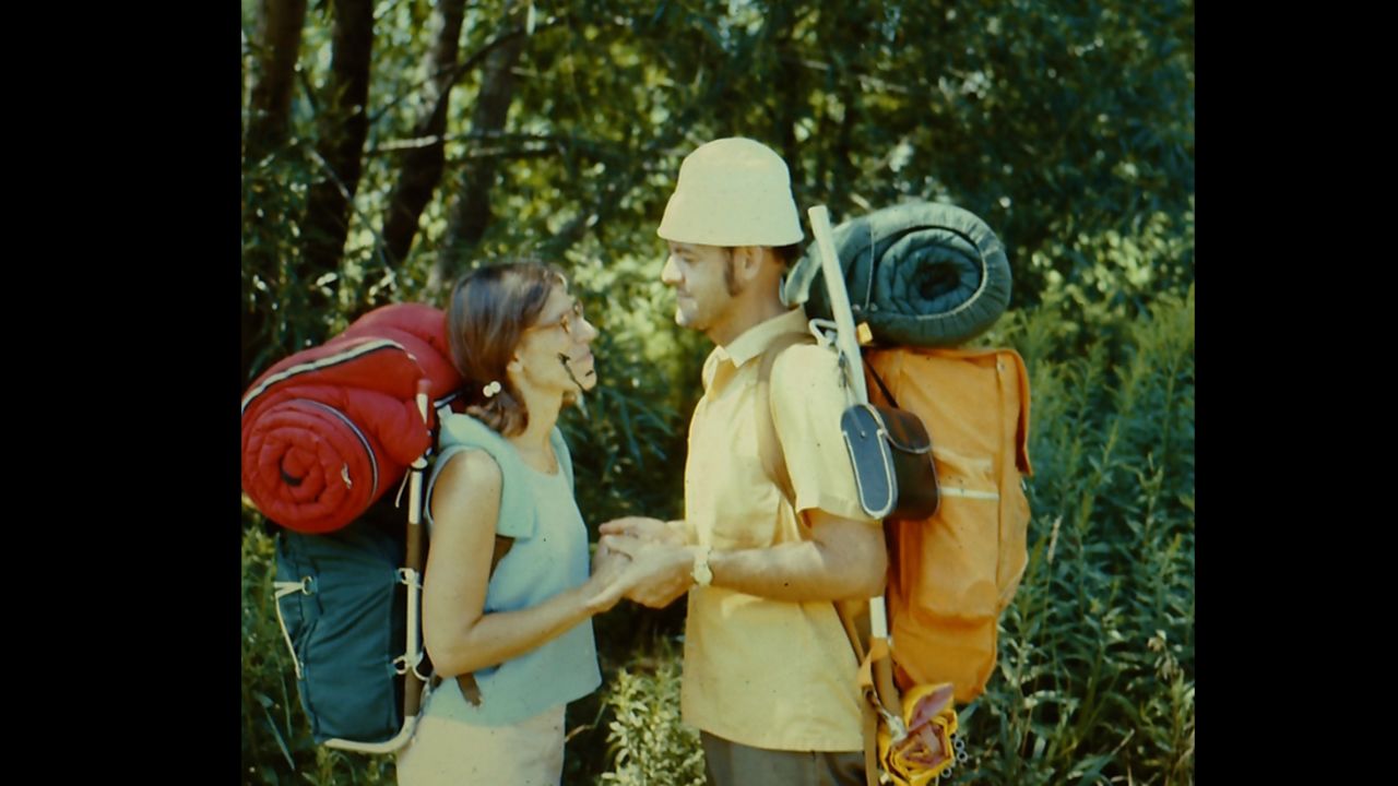 Rex and Nancy Woods camping as a young couple.