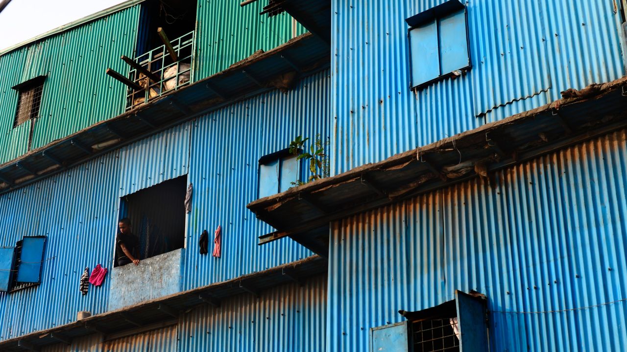 A house in Dhaka, Bangladesh. About a third of the 140 million population live in poverty and are vulnerable to natural disasters.