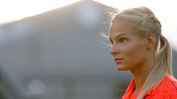 EUGENE, OR - MAY 29:  Darya Klishina of Russia warms up before the long jump during Day 1 of the IAAF Diamond League Prefontaine Classic at Hayward Field on May 29, 2015 in Eugene, Oregon.  (Photo by Jonathan Ferrey/Getty Images)
